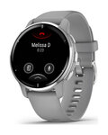 GARMIN smartwatch - VENU 2 PLUS - szary/srebrny
