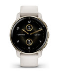 GARMIN smartwatch - VENU 2 PLUS - kość słoniowa/złoty