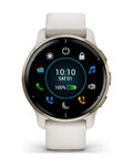 GARMIN smartwatch - VENU 2 PLUS - kość słoniowa/złoty
