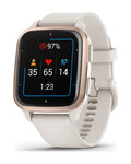 GARMIN smartwatch - VENU SQ 2 MUSIC - kość słoniowa