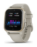 GARMIN smartwatch - VENU SQ 2 MUSIC - szary/złoty