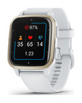 GARMIN smartwatch - VENU SQ 2 MUSIC - złoty/biały