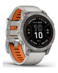 GARMIN smartwatch - FENIX 7 PRO SAPPHIRE SOLAR - szary/pomarańczowy