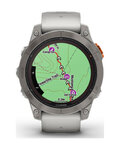 GARMIN smartwatch - FENIX 7 PRO SAPPHIRE SOLAR - szary/pomarańczowy