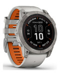 GARMIN smartwatch - FENIX 7X PRO SAPPHIRE SOLAR - szary/pomarańczowy