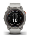 GARMIN smartwatch - FENIX 7X PRO SAPPHIRE SOLAR - szary/pomarańczowy