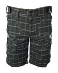 HAVEN Krótkie spodnie kolarskie bez szelek - CUBES II - czarny/szary