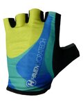 HAVEN Kolarskie rękawiczki z krótkimi palcami - LYCRATECH - niebieski/zielony