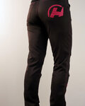 HAVEN Długie spodnie kolarskie bez szelek - FUTURA - czarny/różowy