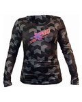 HAVEN Letnia koszulka kolarska z długim rękawem - PEARL NEO LONG - czarny/różowy