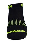 HAVEN Kolarskie skarpetki do kostki - SNAKE SILVER NEO 2PAK - czarny/żółty
