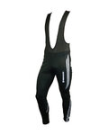 HAVEN Długie spodnie kolarskie z szelkami - ISOLEERA - czarny/biały