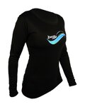 HAVEN Letnia koszulka kolarska z długim rękawem - ENERGY LONG - czarny/niebieski