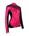 HAVEN Zimowa koszulka kolarska z długim rękawem - STRATO - różowy