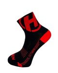 HAVEN Kolarskie klasyczne skarpetki - LITE SILVER NEO 2PAK - czarny/czerwony