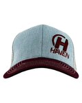 HAVEN Czapka kolarska - TRUCKER - szary/czerwony
