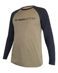 HAVEN Letnia koszulka kolarska z długim rękawem - FACTORY TRAIL - czarny/brązowy