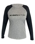 HAVEN Letnia koszulka kolarska z długim rękawem - FACTORY TRAIL - czarny/szary