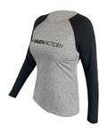 HAVEN Letnia koszulka kolarska z długim rękawem - FACTORY TRAIL - czarny/szary