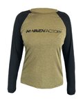 HAVEN Letnia koszulka kolarska z długim rękawem - FACTORY TRAIL W - brązowy/czarny