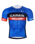 BONAVELO Koszulka kolarska z krótkim rękawem - GARMIN SHARP - niebieski/czarny