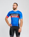 BONAVELO Koszulka kolarska z krótkim rękawem - GARMIN SHARP - niebieski/czarny