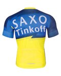 BONAVELO Koszulka kolarska z krótkim rękawem - SAXO BANK TINKOFF - niebieski/żółty