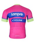 BONAVELO Koszulka kolarska z krótkim rękawem - LAMPRE - różowy/niebieski