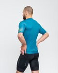 HOLOKOLO Koszulka kolarska z krótkim rękawem - VICTORIOUS GOLD ELITE - turkusowy