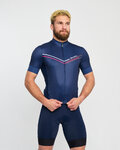 HOLOKOLO Koszulka kolarska z krótkim rękawem - LEVEL UP - niebieski