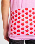 HOLOKOLO Koszulka kolarska z krótkim rękawem - FRUIT - różowy/czerwony