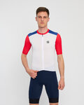 HOLOKOLO Koszulka kolarska z krótkim rękawem - TECHNICAL  - biały/niebieski