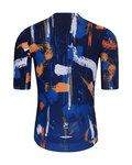 HOLOKOLO Koszulka kolarska z krótkim rękawem - STROKES - pomarańczowy/niebieski