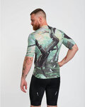 HOLOKOLO Koszulka kolarska z krótkim rękawem - FOREST - zielony/brązowy