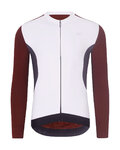 HOLOKOLO Zimowa koszulka kolarska z długim rękawem - SPECIAL - biały/bordowy