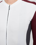 HOLOKOLO Zimowa koszulka kolarska z długim rękawem - SPECIAL - biały/bordowy