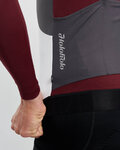 HOLOKOLO Zimowa koszulka kolarska z długim rękawem - SPECIAL - biały/bordowy