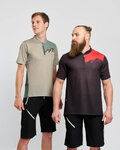 HOLOKOLO Koszulka kolarska z krótkim rękawem - ADVENTURE - czarny/czerwony