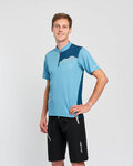 HOLOKOLO Koszulka kolarska z krótkim rękawem - ADVENTURE - niebieski