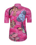 HOLOKOLO Koszulka kolarska z krótkim rękawem - SAFARI - różowy/kolorowy