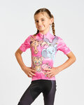 HOLOKOLO Koszulka kolarska z krótkim rękawem - SAFARI - różowy/kolorowy