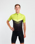 HOLOKOLO Koszulka kolarska z krótkim rękawem - ARROW II - jasnozielony/czarny