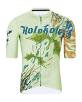HOLOKOLO Koszulka kolarska z krótkim rękawem - DRAGON - jasnozielony