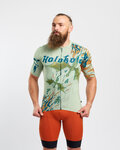 HOLOKOLO Koszulka kolarska z krótkim rękawem - DRAGON - jasnozielony