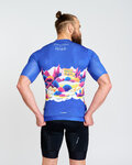 HOLOKOLO Koszulka kolarska z krótkim rękawem - VOYAGE - niebieski/kolorowy