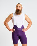HOLOKOLO Krótkie spodnie kolarskie z szelkami - NOVEL PRO - fioletowy