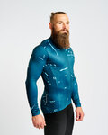 HOLOKOLO Zimowa koszulka kolarska z długim rękawem - PASSION WINTER - niebieski