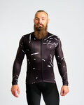 HOLOKOLO Zimowa koszulka kolarska z długim rękawem - PASSION WINTER - czarny/biały