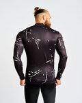 HOLOKOLO Zimowa koszulka kolarska z długim rękawem - PASSION WINTER - czarny/biały