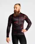 HOLOKOLO Zimowa koszulka kolarska z długim rękawem - PASSION WINTER - czarny/czerwony
